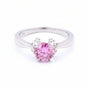 1ct VVS1 Pink Moissanite Solitaire Ring Certified Jewelry 18K Gold Plated