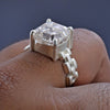 11.15ct Natural Radiant VS1 White Moissanite Ring Certified Gift 18K Gold Plated Ve 18K Gold Plated