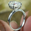 5.5ct VS1 Natural White Moissanite Ring Certified Gift For Women 18K Gold Plated Ve 18K Gold Plated