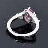 2.7ct VVS1 Pink Moissanite Ring Certified Gift Idea For Her 18K Gold Plated