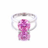 3.20ct VVS1 Pink Moissanite Ring Certified Gift For Women Love 18K Gold Plated Verm 18K Gold Plated