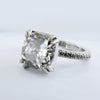 6.75ct White Moissanite Ring Natural VS1 Certified For Christmas 18K Gold Plated Ve 18K Gold Plated