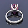 3.20ct VVS1 Pink Moissanite Ring Certified Gift For Women Love 18K Gold Plated Verm 18K Gold Plated
