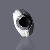 5.20 Ct Certified Round Cut Black Moissanite Gold Vermeil Ring For Engagement - View 4 - GEMHUB & CO.