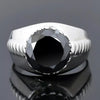 5.20 Ct Certified Round Cut Black Moissanite Gold Vermeil Ring For Engagement - GEMHUB & CO.