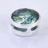 Stunning 11 Ct Blue Moissanite Solitaire Pendant in Gold Vermeil Gift for Her - View 4 - GEMHUB & CO.