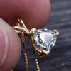 4.10 Ct White Moissanite Solitaire Pendant in Gold Vermeil Certified Gift - View 4 - GEMHUB & CO.