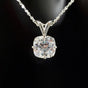 7.15 Ct Certified White Moissanite Solitaire Pendant in Gold Vermeil Jewelry