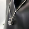 5.20 Ct Cushion Cut White Moissanite Solitaire Pendant Gold Vermeil Jewelry - View 2 - GEMHUB & CO.