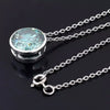 Stunning 11 Ct Blue Moissanite Solitaire Pendant in Gold Vermeil Gift for Her - View 2 - GEMHUB & CO.