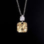 5.00 Ct Champagne Moissanite Solitaire Pendant Gold Vermeil Cyber Monday Deal