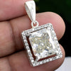 7.30 Ct White Moissanite Solitaire Pendant Vermeil Black Friday Jewelry Sale - GEMHUB & CO.