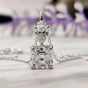 Moissanite 4.60 Ct Certified White Moisanite Solitaire Pendant Gold Vermeil Christmas Gift
