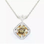 6.50 Ct Champagne Moissanite Pendant Gold Vermeil Gift for Women Black Friday