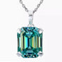 10 ct DEW Blue Moissanite Solitaire Pendant Gold Vermeil Certified Jewelry