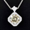 6.50 Ct Champagne Moissanite Pendant Gold Vermeil Gift for Women Black Friday - View 2 - GEMHUB & CO.