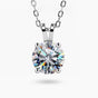 3.30 ct DEW White Moissanite Pendant 18K Gold Plated