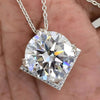 15 Ct White Moissanite Pendant in Gold Vermeil Certified Luxury Holiday Jewelry - View 4 - GEMHUB & CO.
