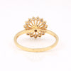 0.34Ct IGI Certified 18k Yellow Gold Floral Cocktail Diamond Ring For Engagement - view 6