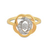 0.21 Ct. IGI Certified 18k Yellow Gold Diamond Floral Design Ring For Easter - view 3