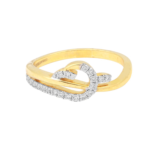 0.18 Ct. IGI Certified 18k Yellow Gold Diamond Cluster Ring For Women Gift