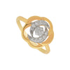 0.21 Ct. IGI Certified 18k Yellow Gold Diamond Floral Design Ring For Easter - view 2