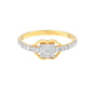 0.41 Ct. IGI Certified 18K Solid Yellow Gold Diamond Cluster Ring For Women