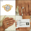 0.21 Ct. IGI Certified 18k Yellow Gold Diamond Floral Design Ring For Easter - view 8