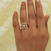 0.42 Ct. IGI Certified 18k Yellow Gold GH VS Diamond Floral Design Ring - view 6