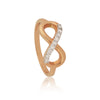 0.12 Ct. IGI Certified 18k Rose Gold Diamond Infinity Love Band Promise Ring - view 2