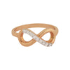 0.12 Ct. IGI Certified 18k Rose Gold Diamond Infinity Love Band Promise Ring