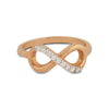 0.12 Ct. IGI Certified 18k Rose Gold Diamond Infinity Love Band Promise Ring - view 3