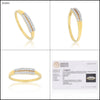 0.20 Ct. IGI Certified 18k Yellow Gold Two Row HI VS Diamond Pave Band Ring - view 8