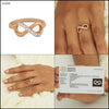 0.12 Ct. IGI Certified 18k Rose Gold Diamond Infinity Love Band Promise Ring - view 8