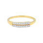 0.20 Ct. IGI Certified 18k Yellow Gold Two Row HI VS Diamond Pave Band Ring