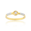 0.17 Ct. IGI Certified 18k Yellow Gold Diamond Elegant Design Ladies Ring - view 3