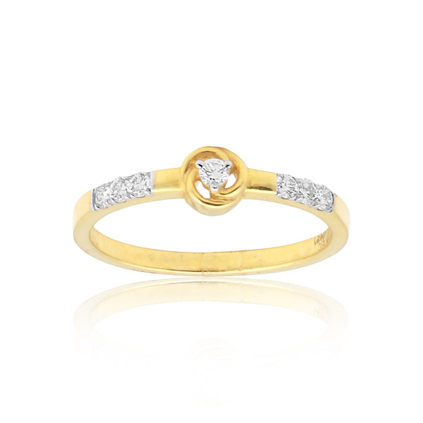 0.17 Ct. IGI Certified 18k Yellow Gold Diamond Elegant Design Ladies Ring - view 3