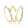 0.35 Ct. IGI Certified Natural Diamond 18k Yellow Gold Stackable Ring Set of 3 - view 4