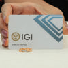 0.09 Ct. IGI Certified Natural Diamond 18k Yellow Gold Swirl Ring For Birthday - view 10