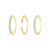 0.35 Ct. IGI Certified Natural Diamond 18k Yellow Gold Stackable Ring Set of 3