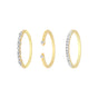 0.35 Ct. IGI Certified Natural Diamond 18k Yellow Gold Stackable Ring Set of 3