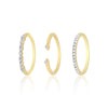 0.35 Ct. IGI Certified Natural Diamond 18k Yellow Gold Stackable Ring Set of 3 - view 6