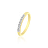 0.08 Ct. IGI Certified Natural Diamond 18k Solid Yellow Gold Bar Band Ring - view 3