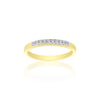 0.08 Ct. IGI Certified Natural Diamond 18k Solid Yellow Gold Bar Band Ring - view 4