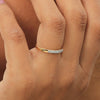 0.08 Ct. IGI Certified Natural Diamond 18k Solid Yellow Gold Bar Band Ring - view 5