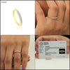0.08 Ct. IGI Certified Natural Diamond 18k Solid Yellow Gold Bar Band Ring - view 10