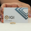 0.08 Ct. IGI Certified Natural Diamond 18k Solid Yellow Gold Bar Band Ring - view 9