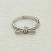0.36 Ct. IGI Certified Natural Diamond 18k White Gold Solitaire Bypass Ring - view 7