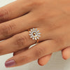 0.39 Ct. IGI Certified Natural Diamond 18k Yellow Gold Flower Design Ring - view 6