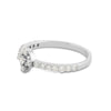 0.47 Ct. IGI Certified Natural Diamond 18k White Gold Cluster Engagement Ring - view 4